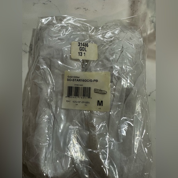 NWT Chasing Fireflies Girls Gold Sparkling Shoes size medium 13-1 - Picture 3 of 5